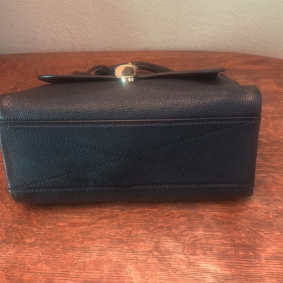 Marc Jacobs 2 Way Cadena Charm Black Pebbled Leather Satchel - Picture 10 of 15